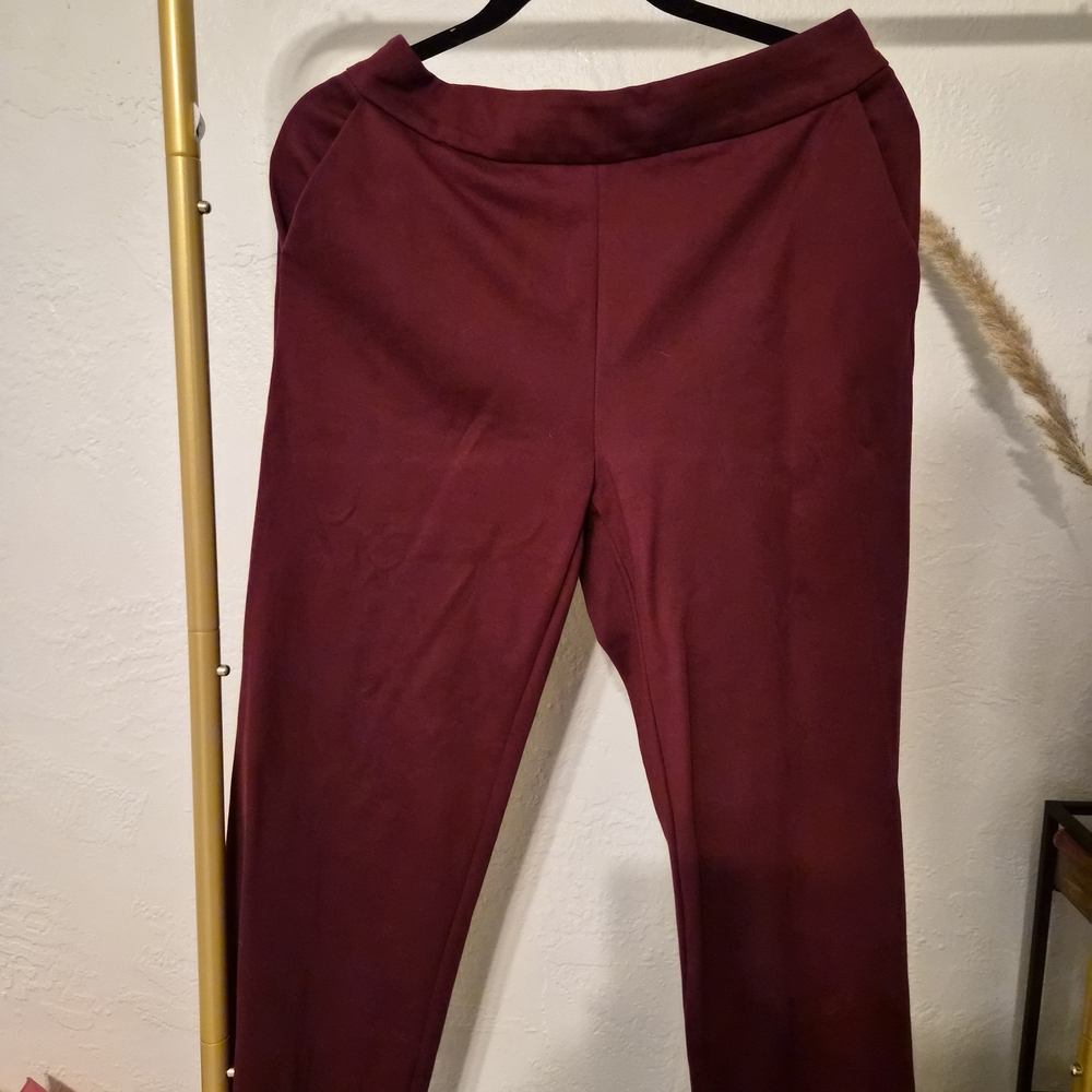 Elegant Burgundy Women's Pants
